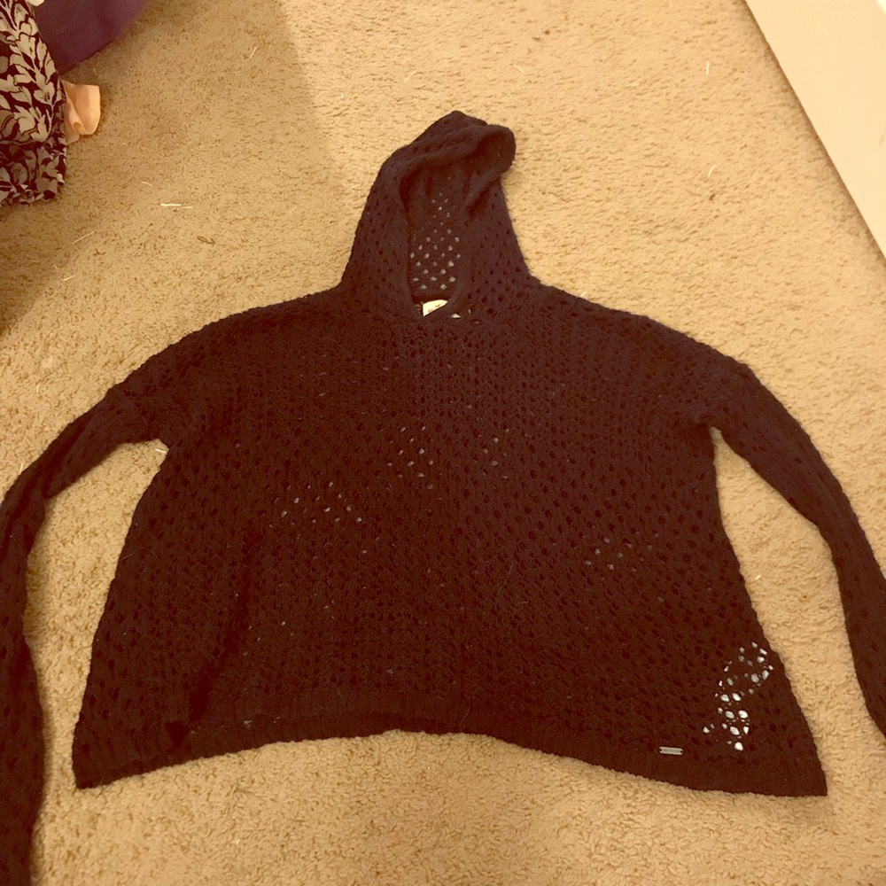 Navy blue Hollister sweater or bathing suit cover